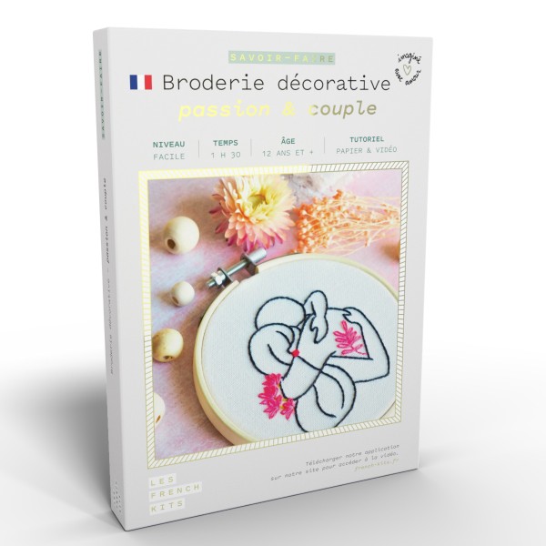 French Kits Broderie décorative - Passion & couple - 10 cm - Photo n°1