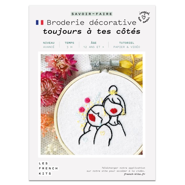French Kits Broderie décorative - Toujours à tes côtés - 10 cm - Photo n°2