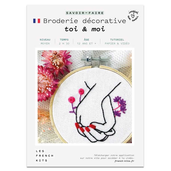 French Kits Broderie décorative - Toi & Moi - 10 cm - Photo n°2