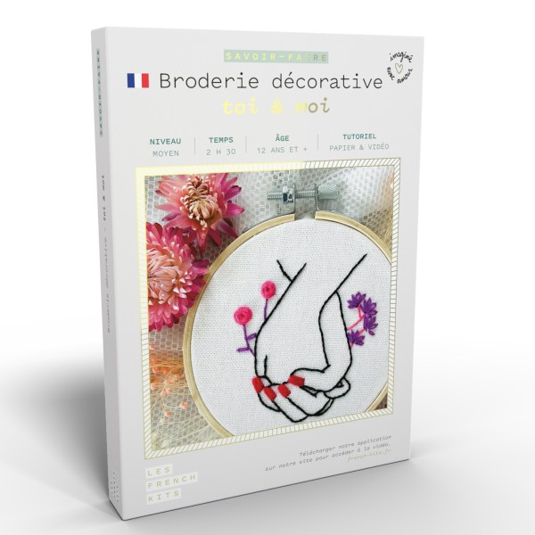 French Kits Broderie décorative - Toi & Moi - 10 cm - Photo n°1