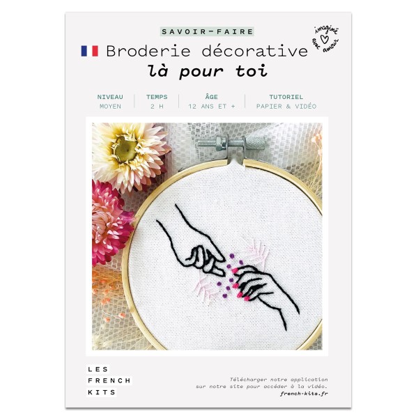French Kits Broderie décorative - Là pour toi - 10 cm - Photo n°2