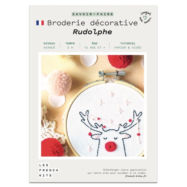 French Kits Broderie décorative - Rudolphe - 10 cm - Photo n°2
