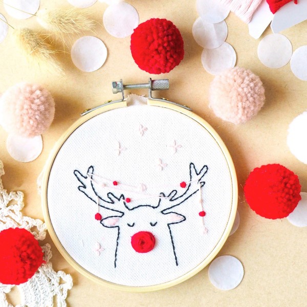 French Kits Broderie décorative - Rudolphe - 10 cm - Photo n°3