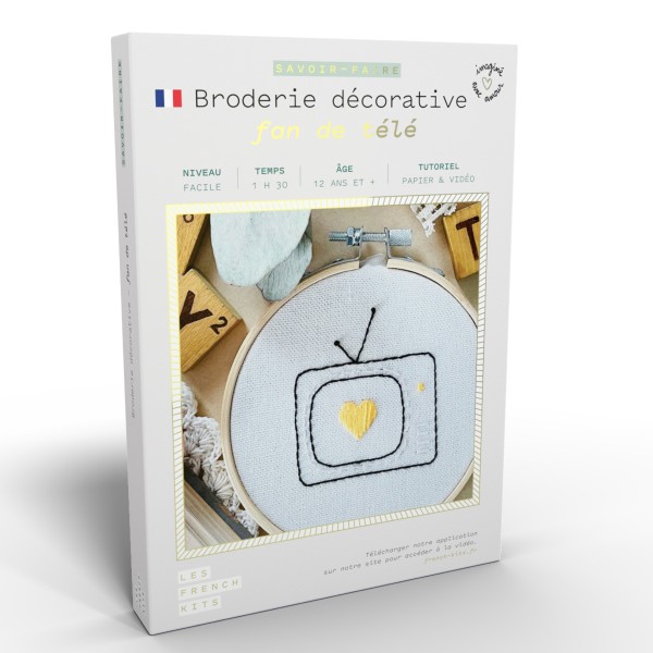 French Kits Broderie décorative - Fan de TV - 10 cm - Photo n°1