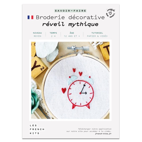 French Kits Broderie décorative - Réveil mythique - 10 cm - Photo n°2