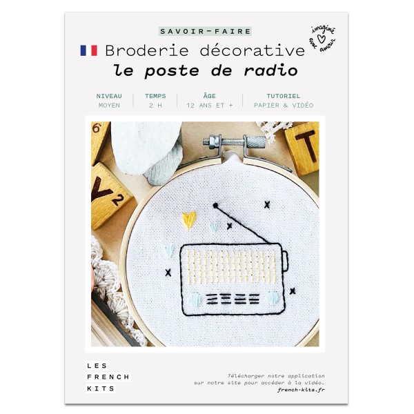 French Kits Broderie décorative - Le poste radio - 10 cm - Photo n°2