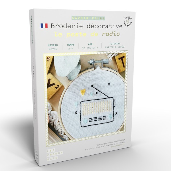 French Kits Broderie décorative - Le poste radio - 10 cm - Photo n°1