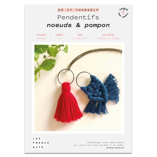 French Kits Macramé - Noeuds & Pompons - 2 pcs - Photo n°2
