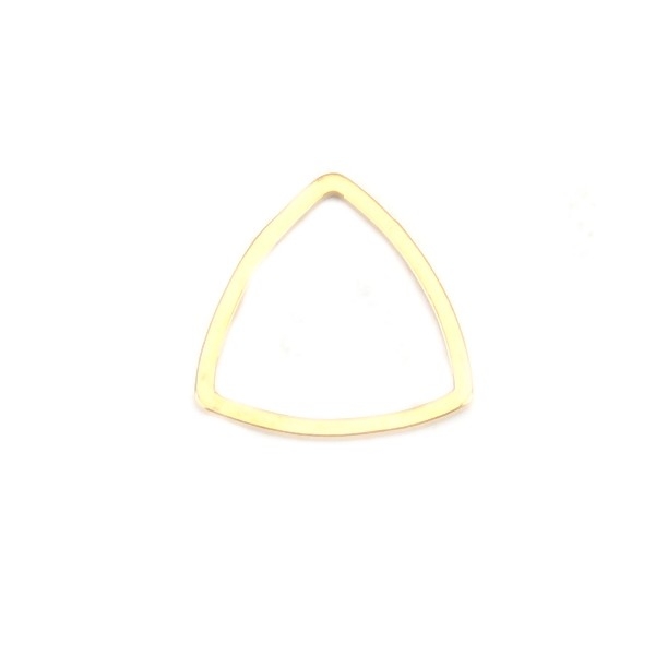PS110201160 PAX 5 Pendentifs - Connecteurs - Triangle - forme Etrier 10 mm - Doré en Acier Inoxydab - Photo n°1