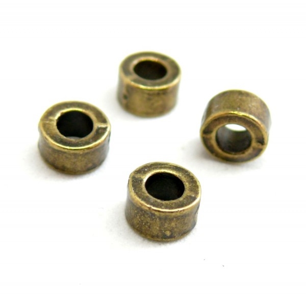 PS1128617 PAX 50 perles - intercalaires 6 mm - métal couleur Bronze - Photo n°1