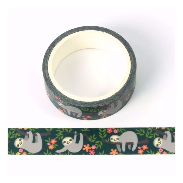 Masking tape singe paresseux 15mm x 10m - Photo n°1