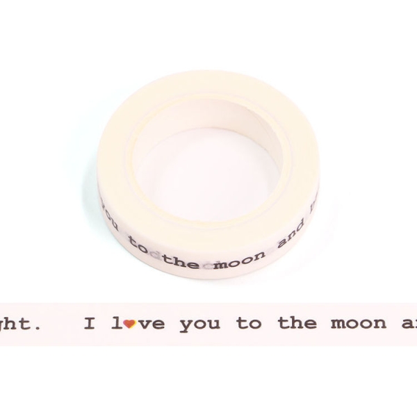 Masking tape i love you to the moon 10mm x 10m - Photo n°1