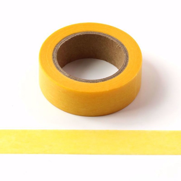 Masking tape uni jaune 15mm x 10m - Photo n°1