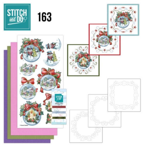 Stitch and do 163 - kit Carte 3D broderie - Hiver à Noël - Photo n°1