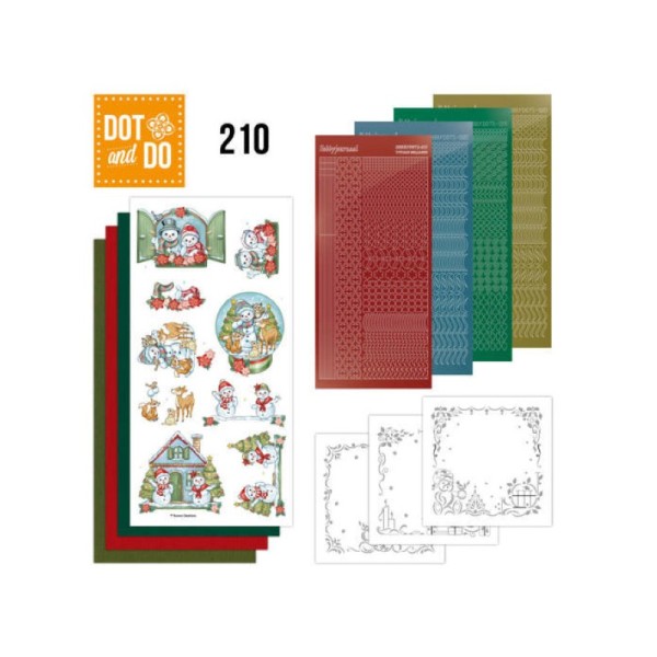 Dot and do 210 - kit Carte 3D - Maisons de Noël - Photo n°1