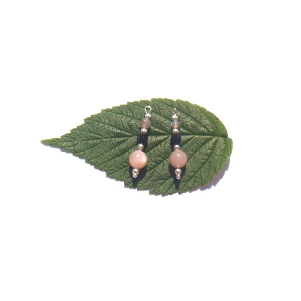 Pierre de Soleil, Spinelle, Labradorite : pendentifs 2.6 CM de hauteur - Photo n°2