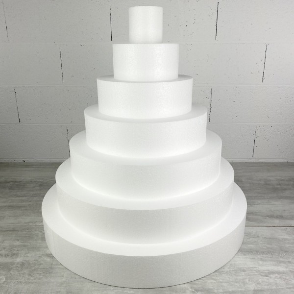 Grande Pièce montée en Polystyrène, Base diam. 70 cm, 7 étages, Haut. totale 70 cm, Wedding Cake hau - Photo n°1