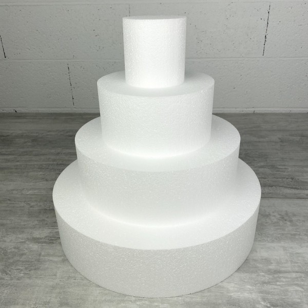 Pièce montée en Polystyrène, Base diam. 40 cm, 4 étages, Haut. totale 40 cm, Wedding Cake haute dens - Photo n°1