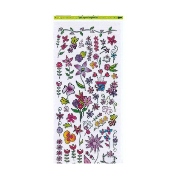 10x23cm Stickers - Fleurs, Clip Art, Carte de l'Embellissement, de l'Art de Scrapbooking, Accessoire - Photo n°1
