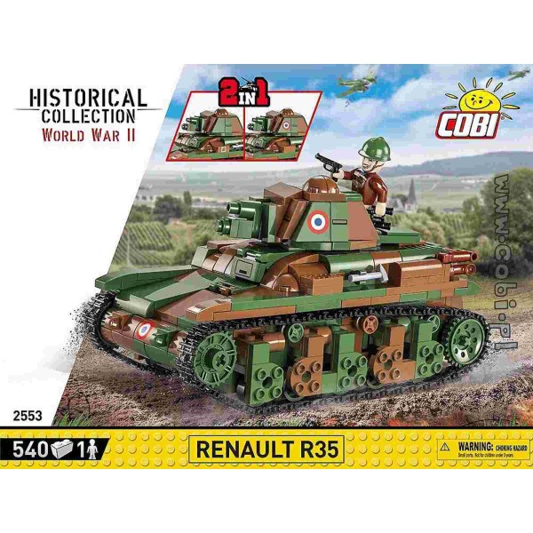 Renault Tank R35 - 540 pièces - 1 Figurine Cobi - Photo n°1
