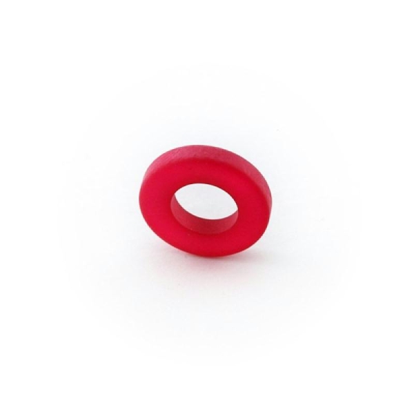 Lot de 10 rondelles / perles rouges en plastique 12x2.5x6mm - Photo n°1