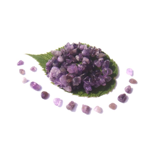 Améthyste multicolore : 50 petites perles chips 4/6 MM de diamètre - Photo n°1