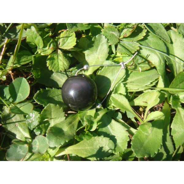 Perle Obsidienne Oeil Céleste grade A 20 MM de diamètre - Photo n°2