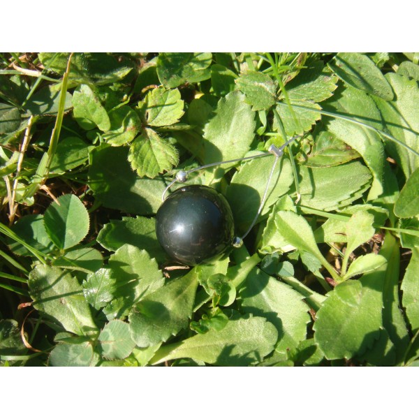 Perle Obsidienne Oeil Céleste grade A 20 MM de diamètre - Photo n°3