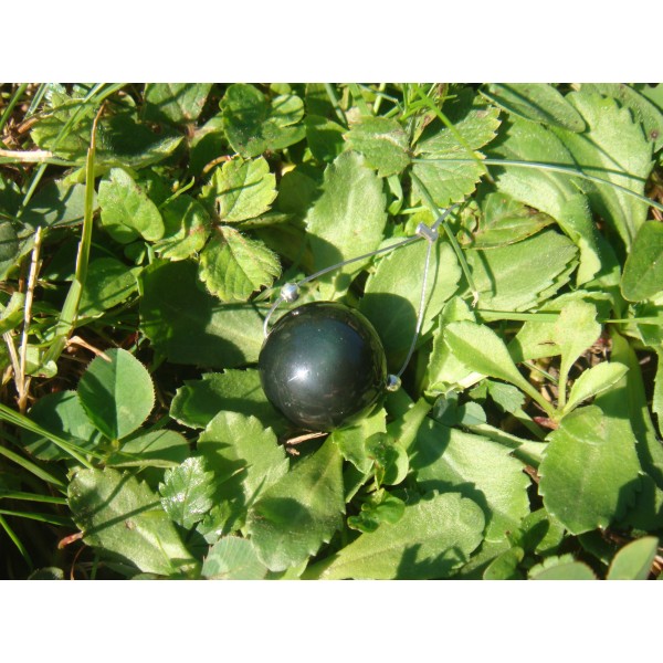 Perle Obsidienne Oeil Céleste grade A 20 MM de diamètre - Photo n°4