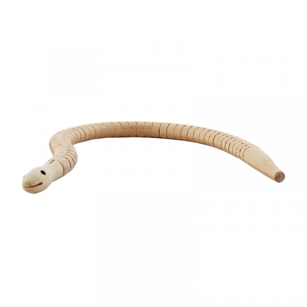 Serpent - Articulé - Bois - 48 cm longueur - Photo n°1