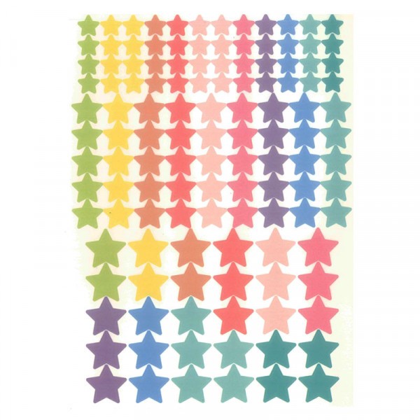Gommettes illustrées étoiles pastel 2 planches 246 pièces - Photo n°1