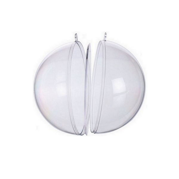 Boule en plastique avec paroi de séparation, diamètre 8 cm, séparateur transparent - Photo n°1