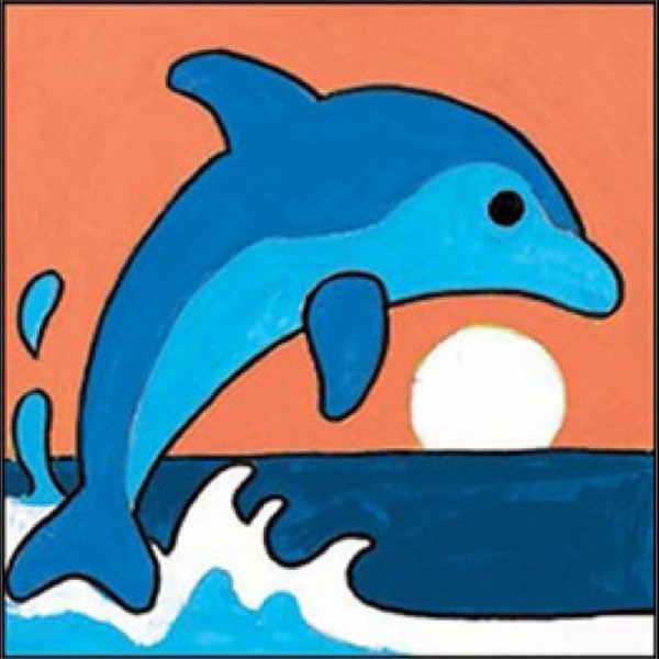 Kit de canevas pour enfant Seg de Paris motif dauphin océan - Photo n°2