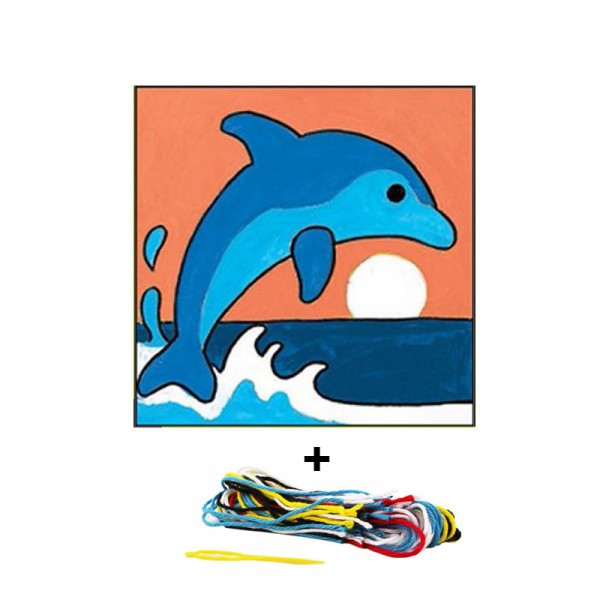 Kit de canevas pour enfant Seg de Paris motif dauphin océan - Photo n°1