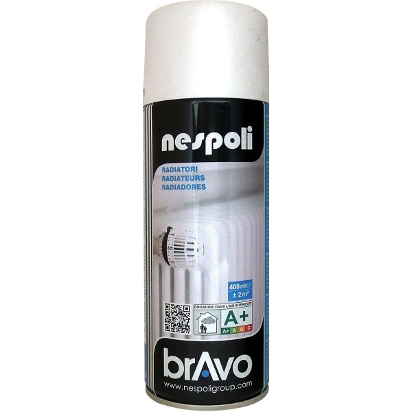 Bombe de peinture professionnelle Nespoli pour radiateurs - blanc brillant - Photo n°1