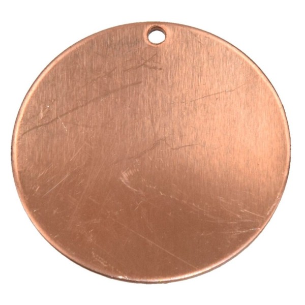 Lot de 10 pendentifs en cuivre, Rond avec 1 trou, Ø 29 mm, ébauche pour émaillage - Photo n°1