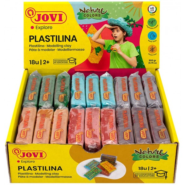 Pâte à modeler Jovi pack de 18 unités de 50 grammes couleur nature - Photo n°1