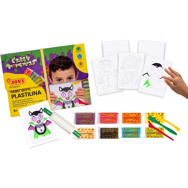 Kit - Peinture pour pâte à modeler - Crazy Monsters - Enfant dès 5 ans - Jovi - Photo n°2