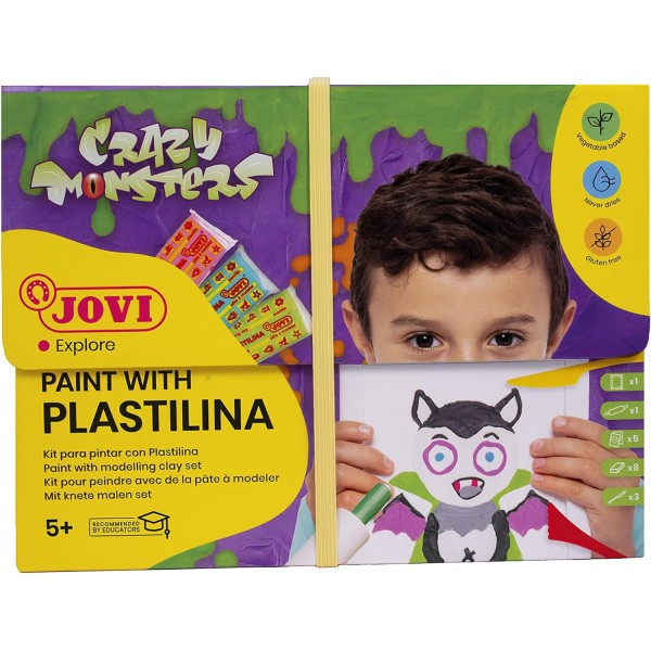 Kit - Peinture pour pâte à modeler - Crazy Monsters - Enfant dès 5 ans - Jovi - Photo n°1