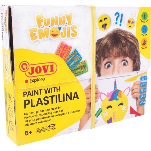 Kit - Peinture pour pâte à modeler - Funny emojis - Enfant dès 5 ans - Jovi - Photo n°3