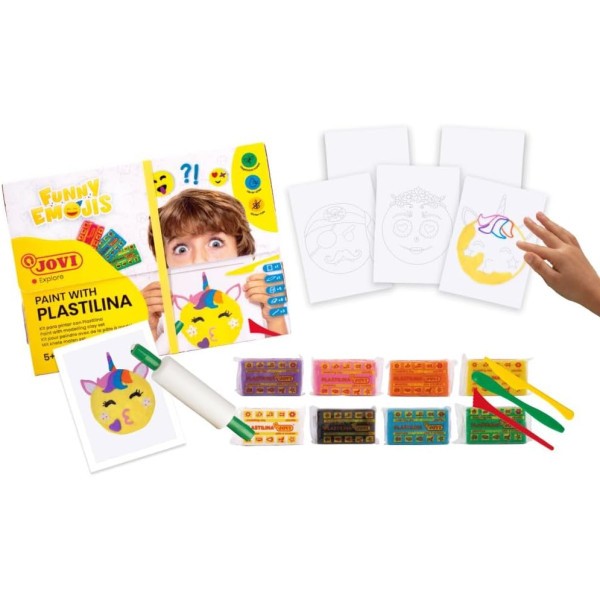 Kit - Peinture pour pâte à modeler - Funny emojis - Enfant dès 5 ans - Jovi - Photo n°4