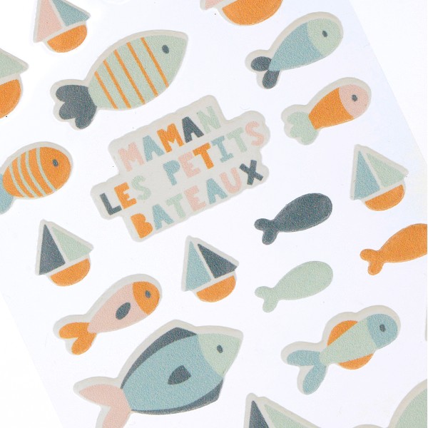 Stickers Puffy Mes jolies comptines - Poissons - 26 pcs - Photo n°2