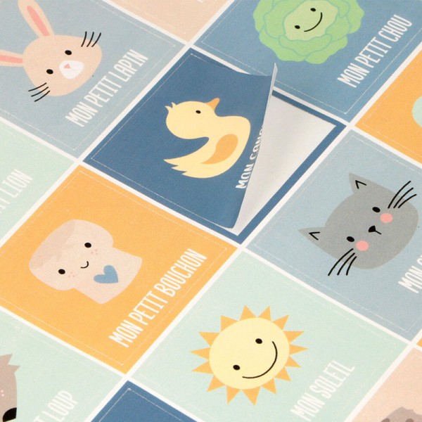 Stickers bébé - Mon poussin - 3,5 cm - 32 pcs - Photo n°3