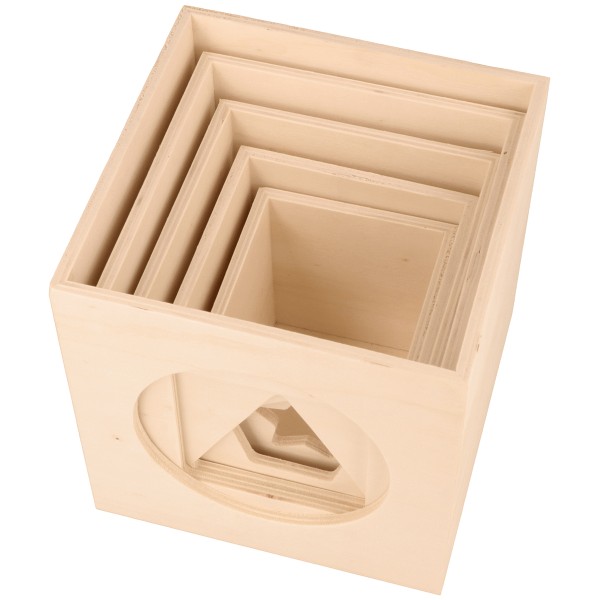 Cubes gigognes en bois - 12 à 6,5 cm - 5 pcs - Photo n°2