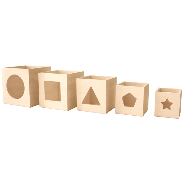 Cubes gigognes en bois - 12 à 6,5 cm - 5 pcs - Photo n°5