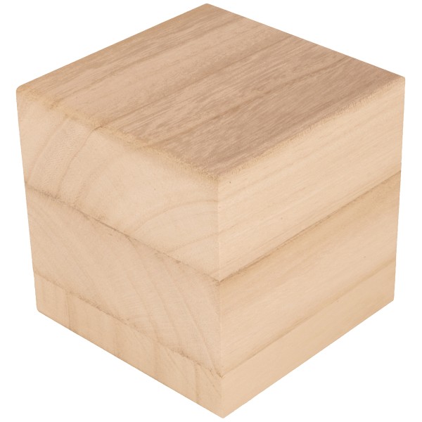 Cube en bois - 10 cm - 1 pce - Photo n°1