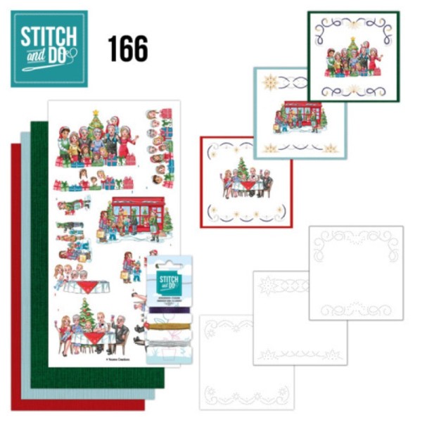 Stitch and do 166 - kit Carte 3D broderie - Shopping de Noël - Photo n°1