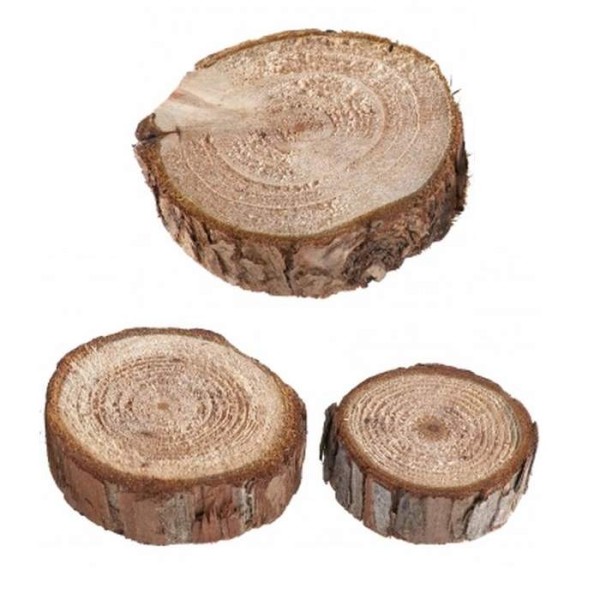 Assortiment minis rondins de bois naturel, 250g - Photo n°1