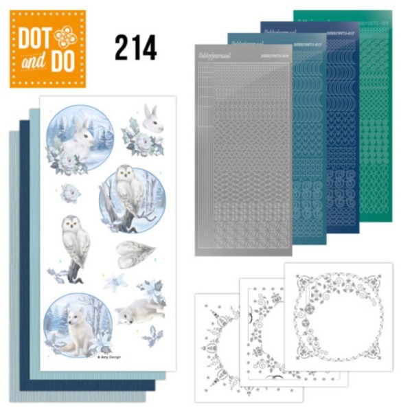 Dot and do 214 - kit Carte 3D - Animaux dans la neige - Photo n°1