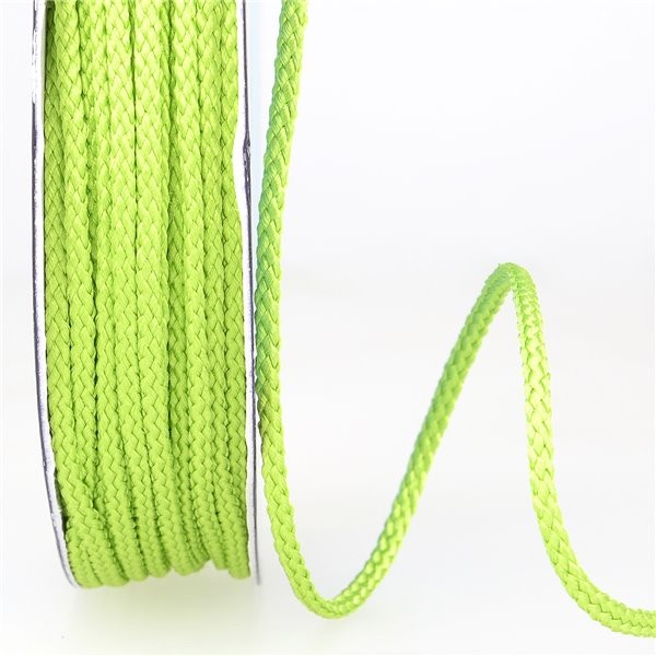 Bobine 30m cordelière polyester 4mm vert anis - Photo n°1